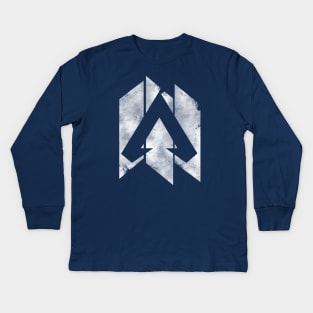 Apex Legends - Banner Logo Distressed White Kids Long Sleeve T-Shirt